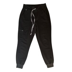 Small Petite Figs Zamora Scrub Joggers - Black sw